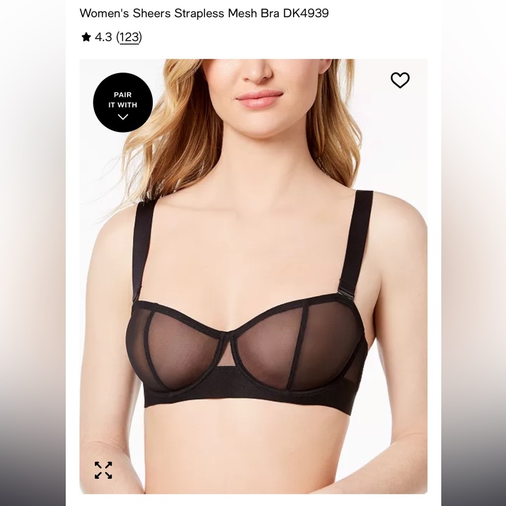 DKNY
Women's Sheers Strapless Mesh Bra DK4939